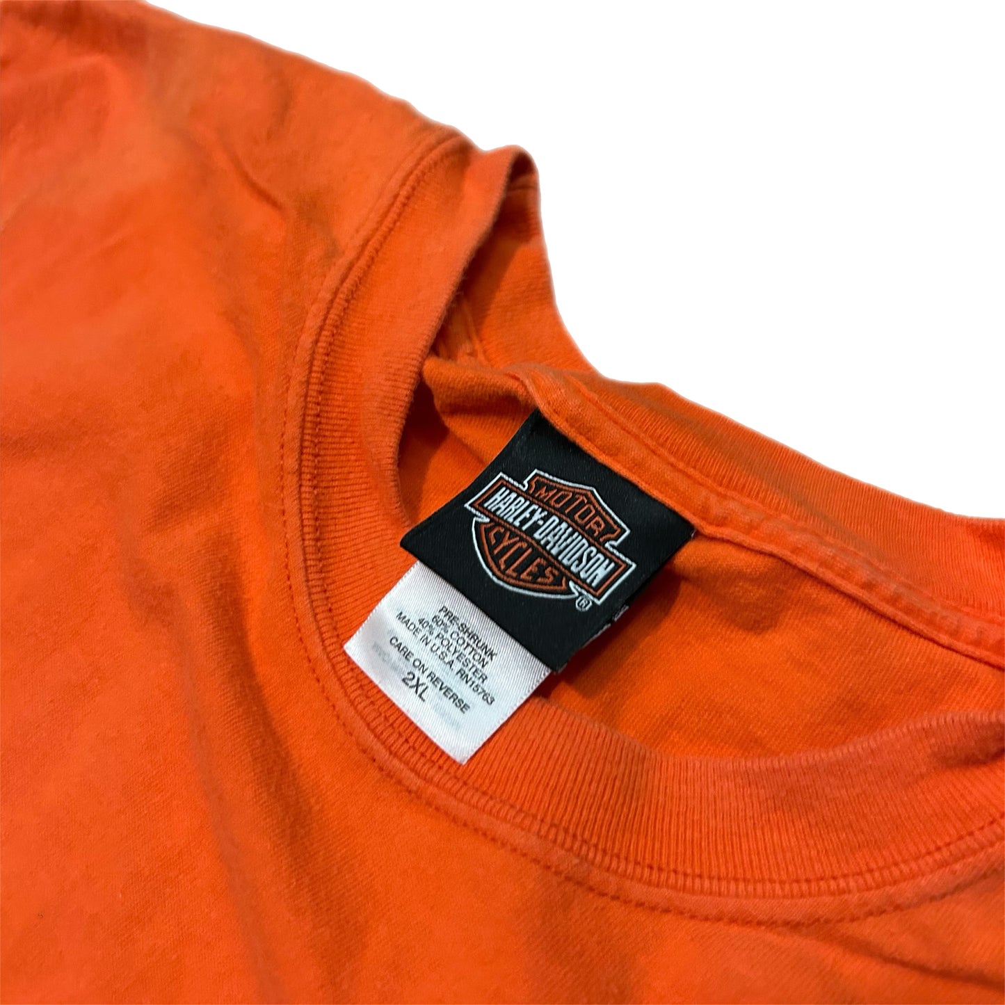 (XXL) 2003 Harley Davidson Akron Ohio Orange Shirt
