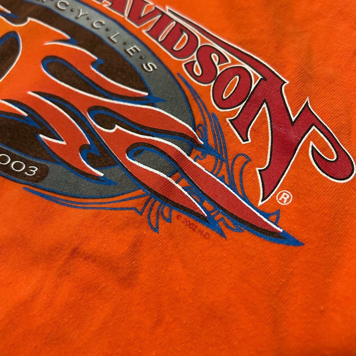 (XXL) 2003 Harley Davidson Akron Ohio Orange Shirt