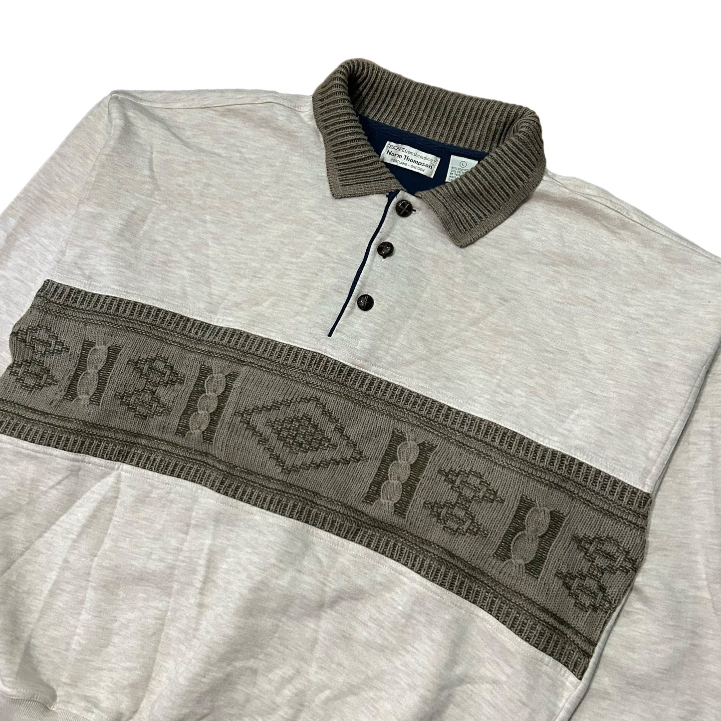 (L) Vintage Norm Thompson Button-Up Sweater
