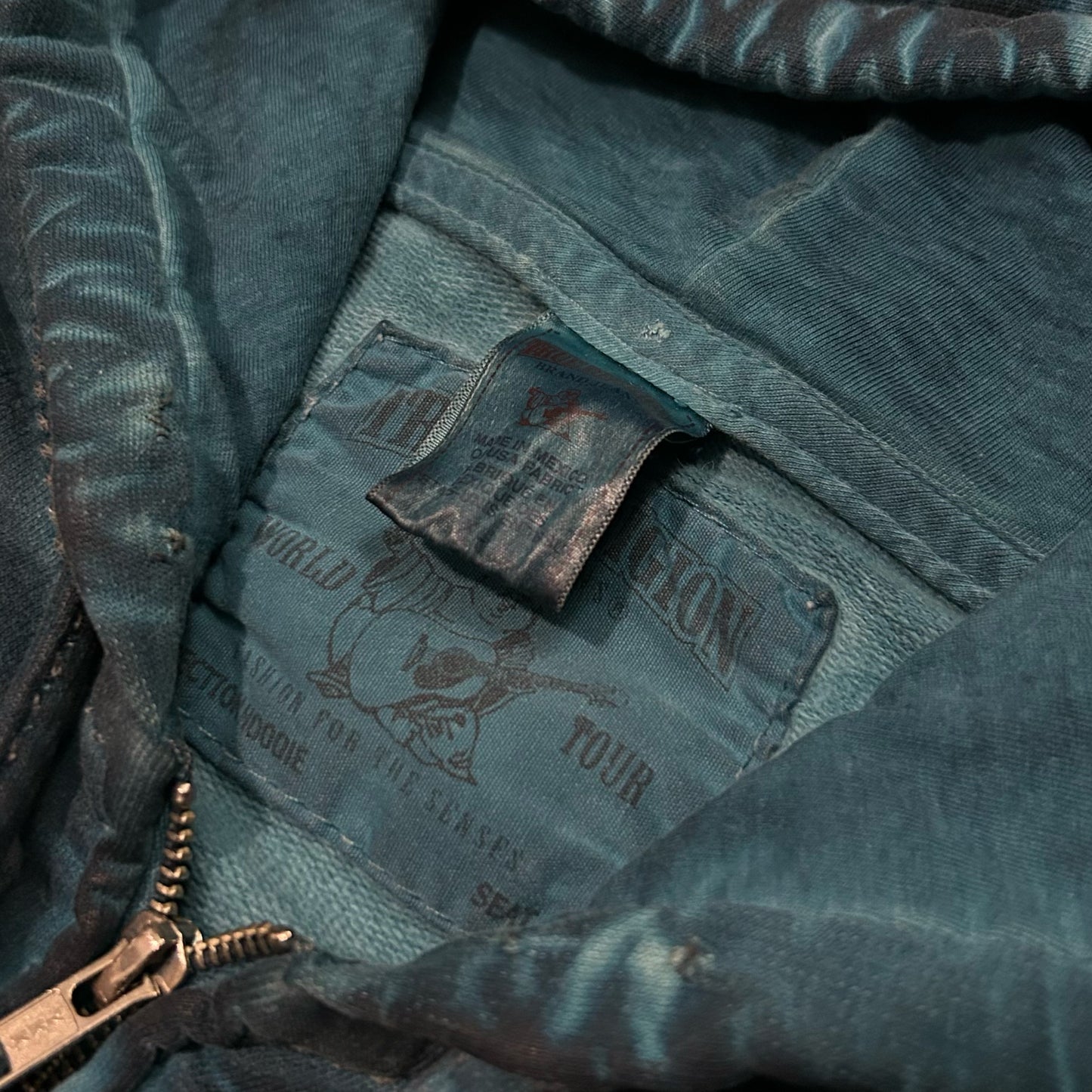 (XL) True Religion Indigo Zip-Up Hoodie