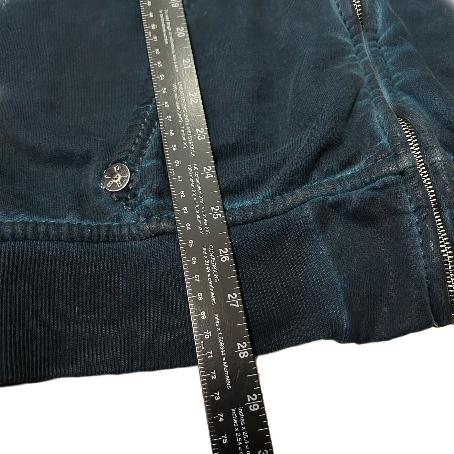 (XL) True Religion Indigo Zip-Up Hoodie