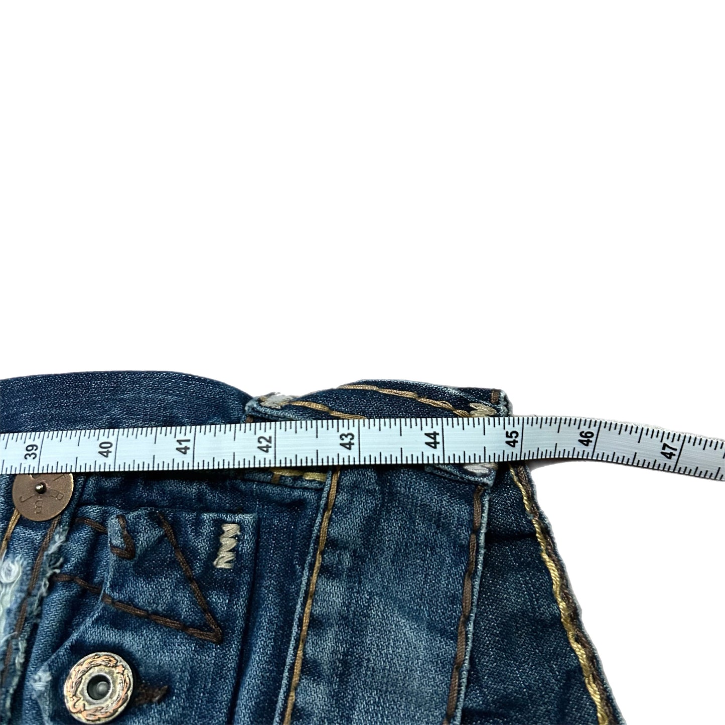 (33) Y2K True Religion Black Stitch Boot Cut Jeans