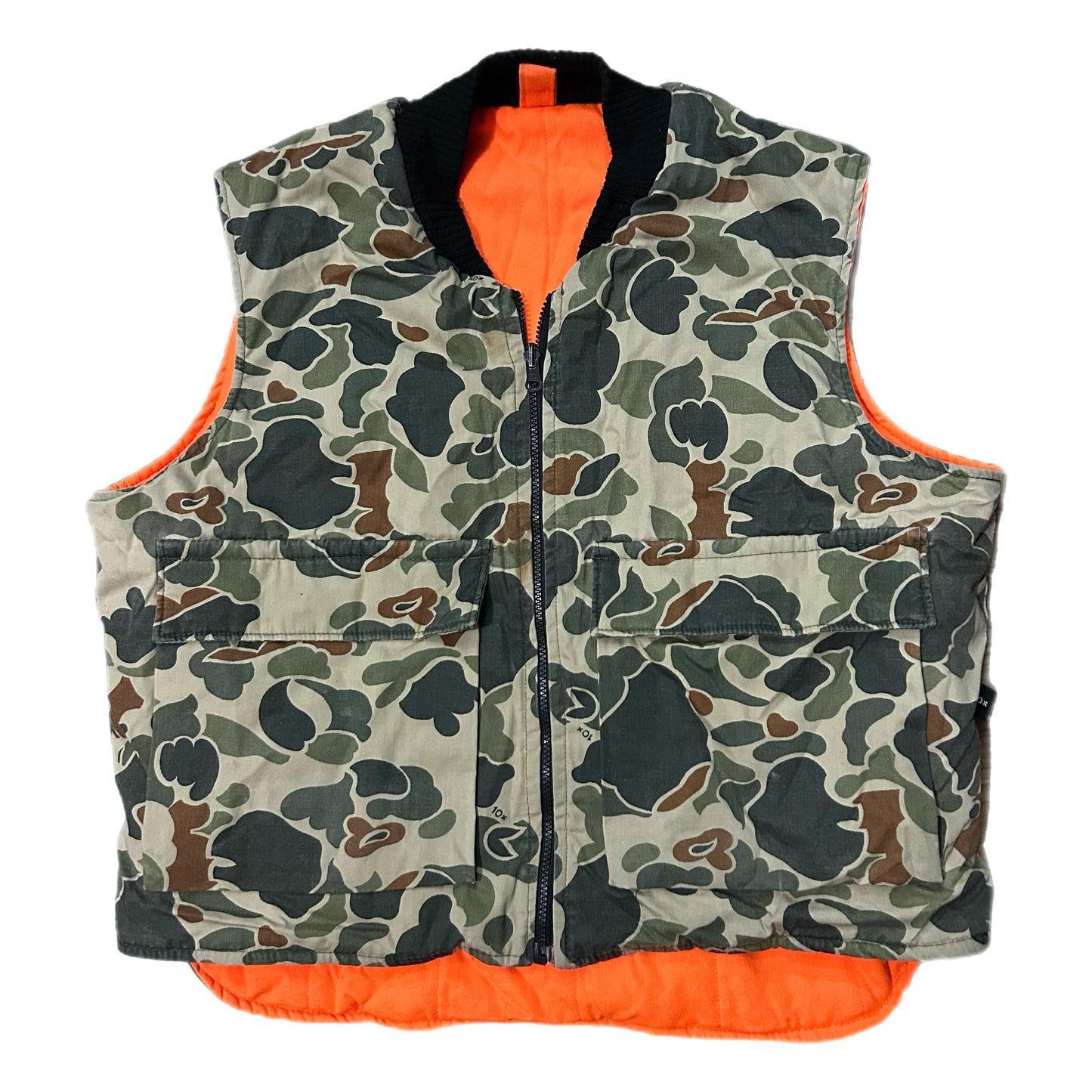 (L) Vintage Walls 10X Camo Hunting Puffer Insukated Vest