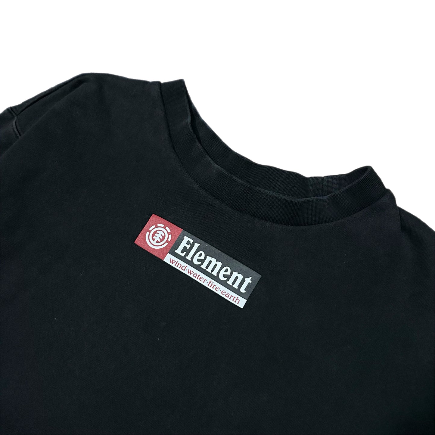 (M) Element Skateboards Wind Fire Black Crewneck