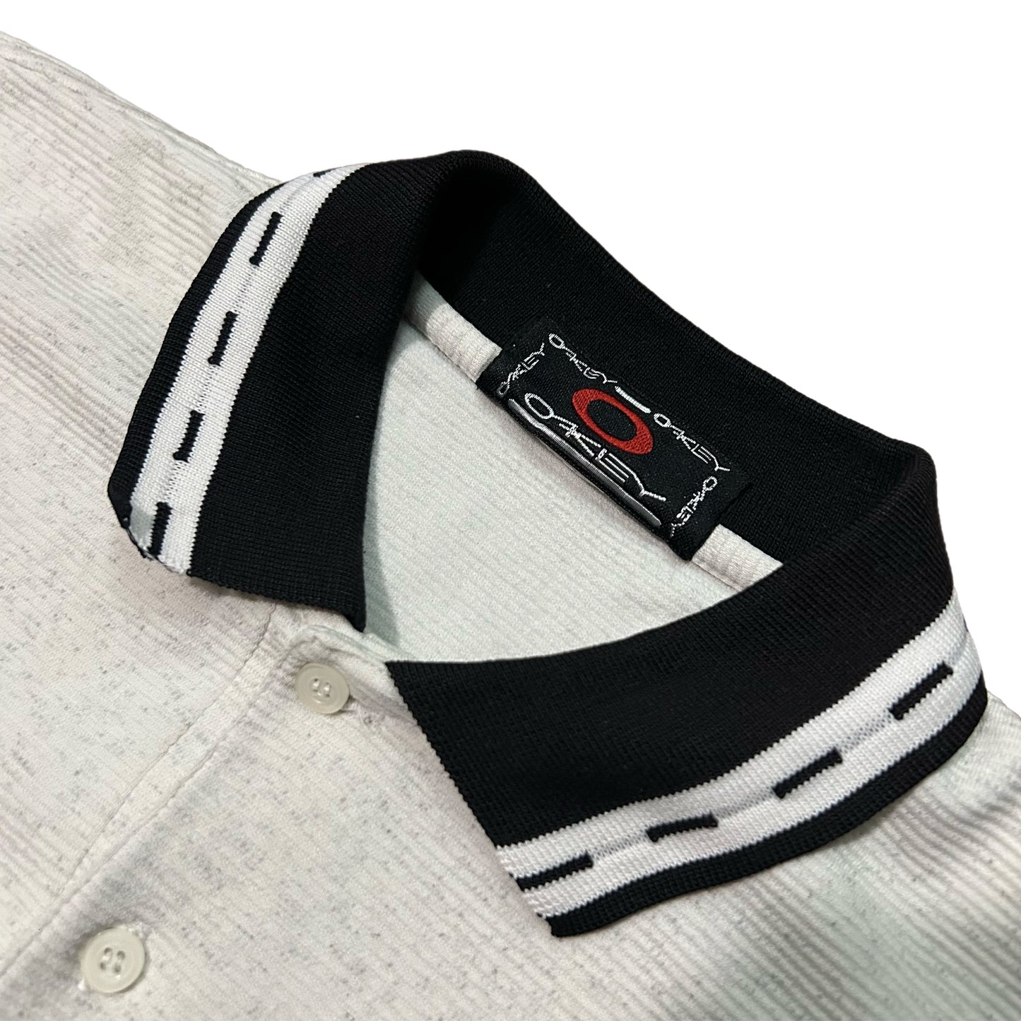 (XL) Vintage 90s Oakely White Polo Shirt