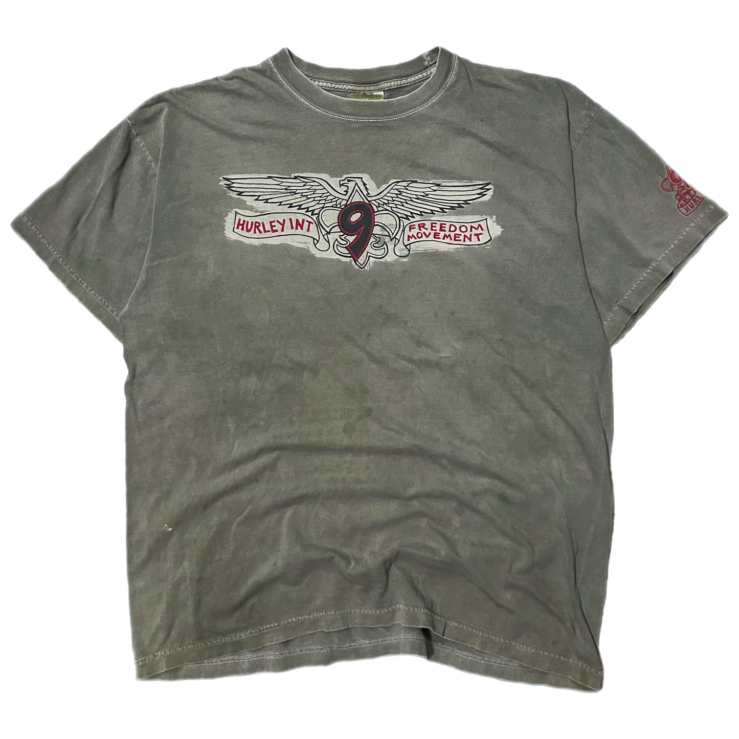 (XL) Vintage Hurley Freedom Movement Olive Shirt