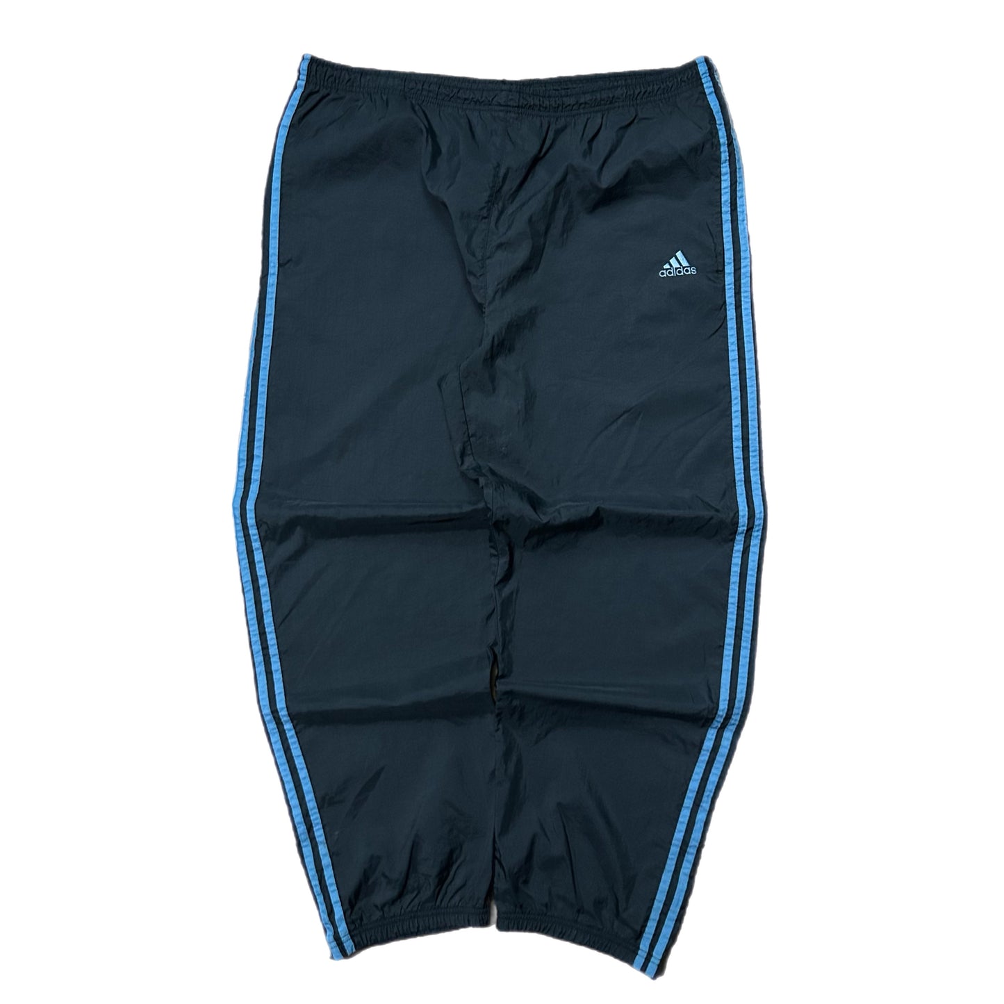 (XL) Vintage 90s Adidas Blue Stripe Track Pants