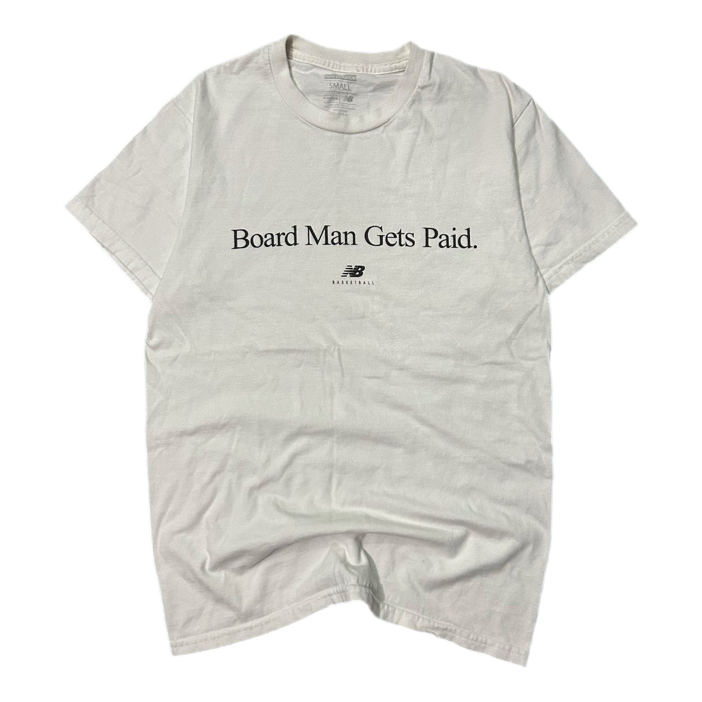 (S) New Balance x Kawhi Leonard 'Board Man Gets Paid' White Shirt