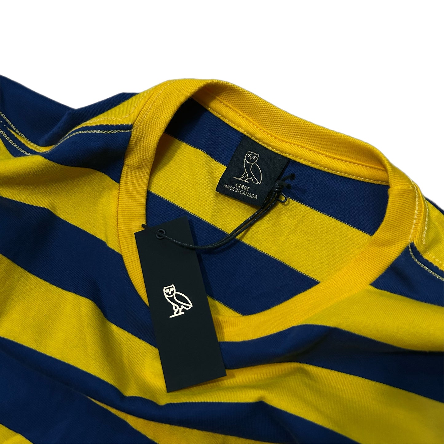 (L) OVO Summer Stripe Marine Blue Shirt