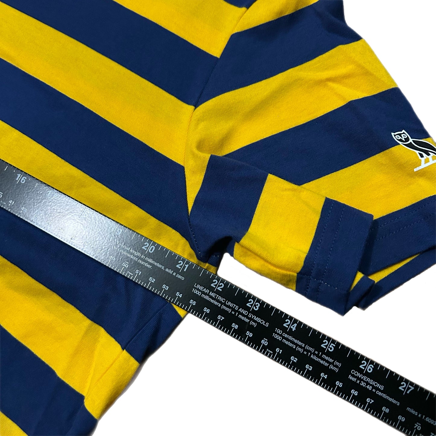 (L) OVO Summer Stripe Marine Blue Shirt
