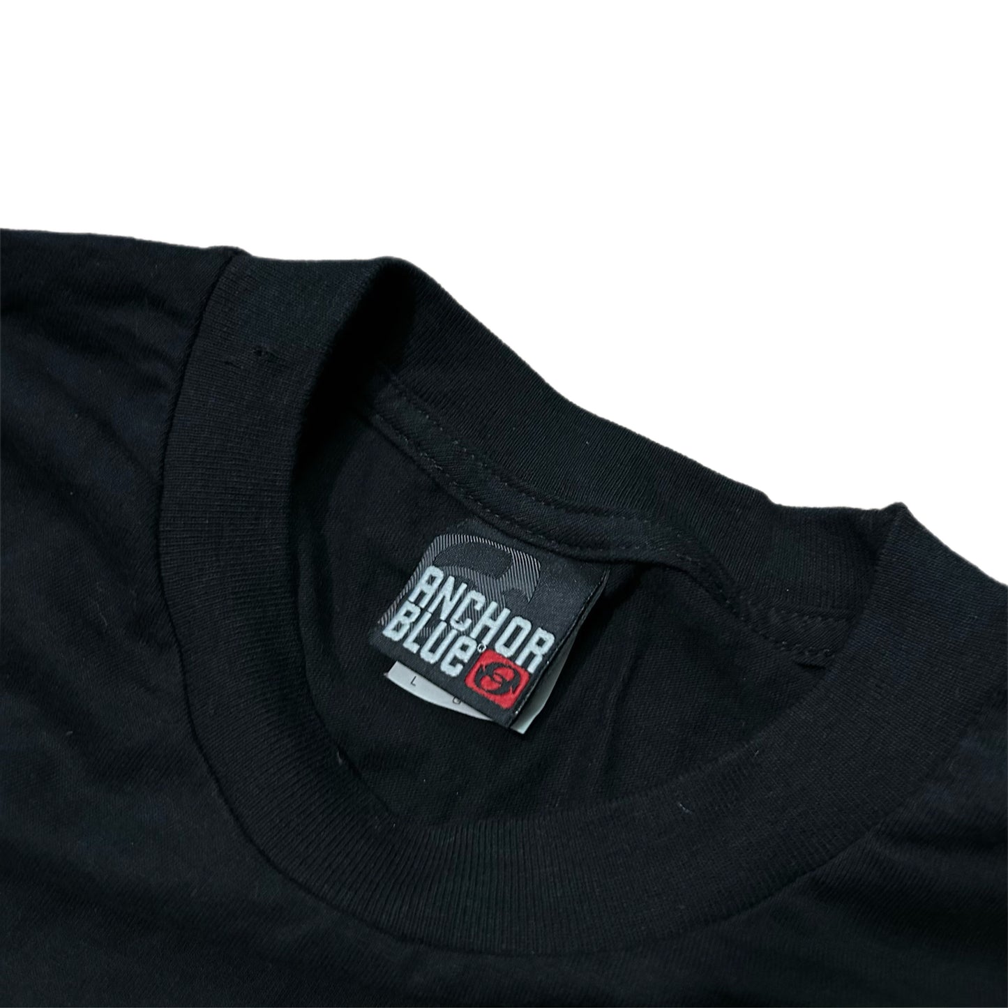 (L) Y2K Anchor Blue Tape Shirt