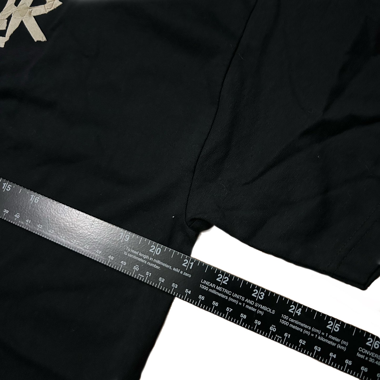 (L) Y2K Anchor Blue Tape Shirt