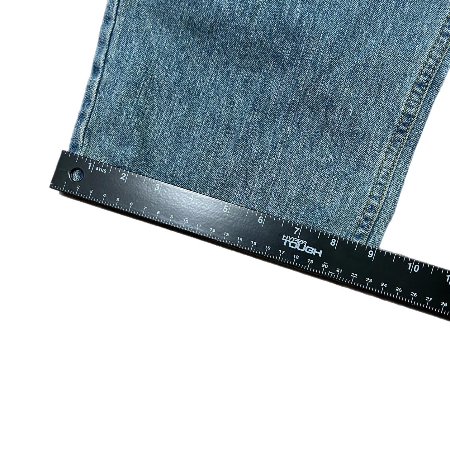 (34) Y2K Anchor Blue Baggy Denim