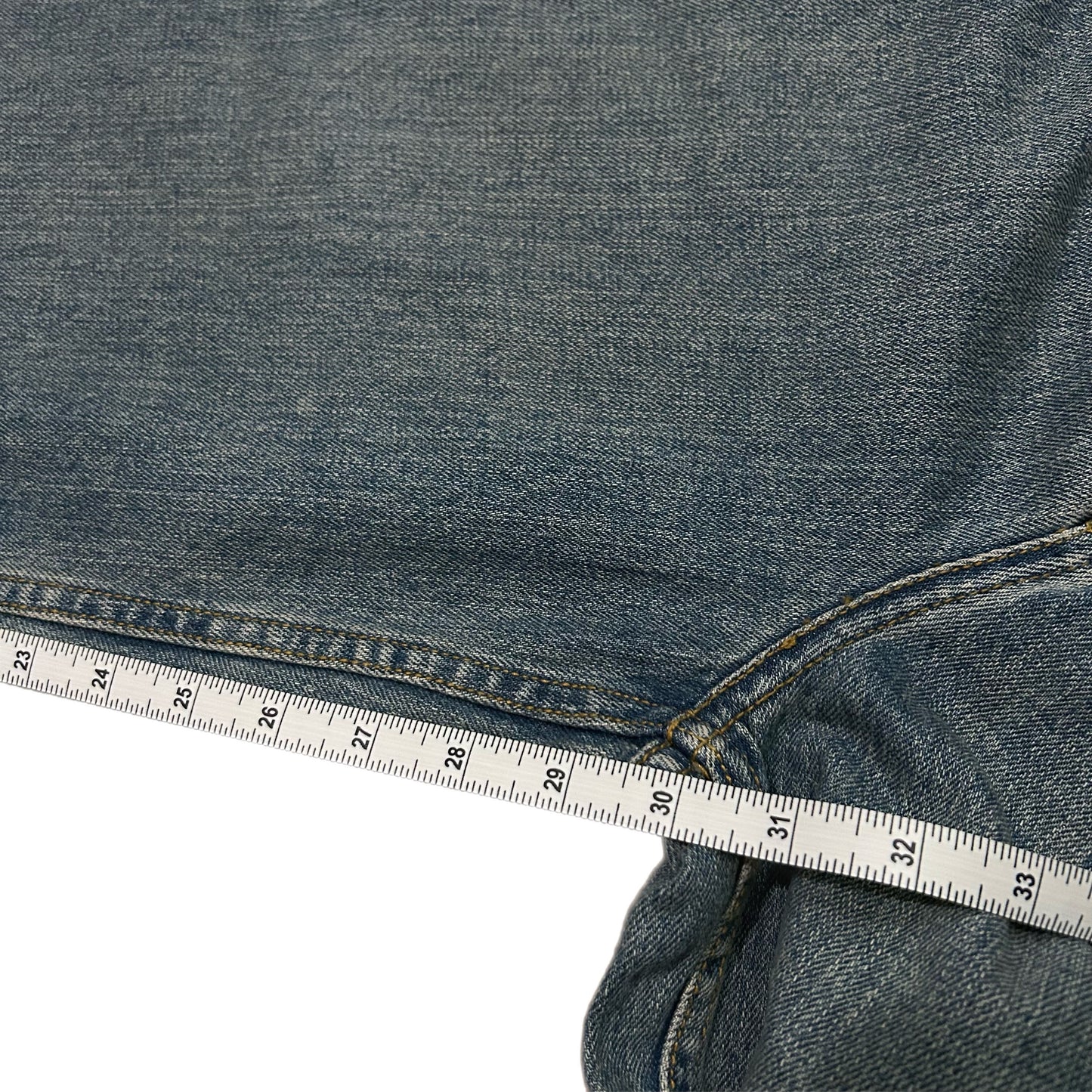 (34) Y2K Anchor Blue Baggy Denim