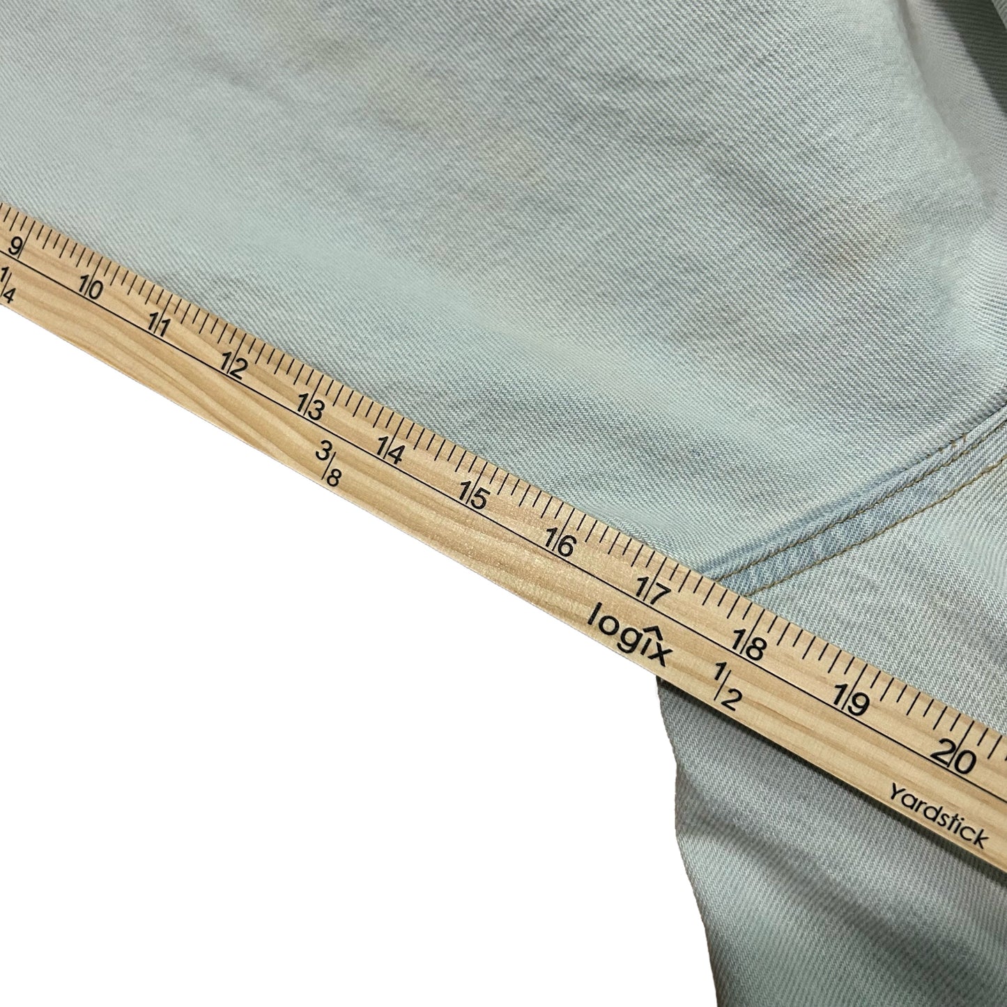 (2X) Levi's Blue Denim Light Wash Sherpa Jacket