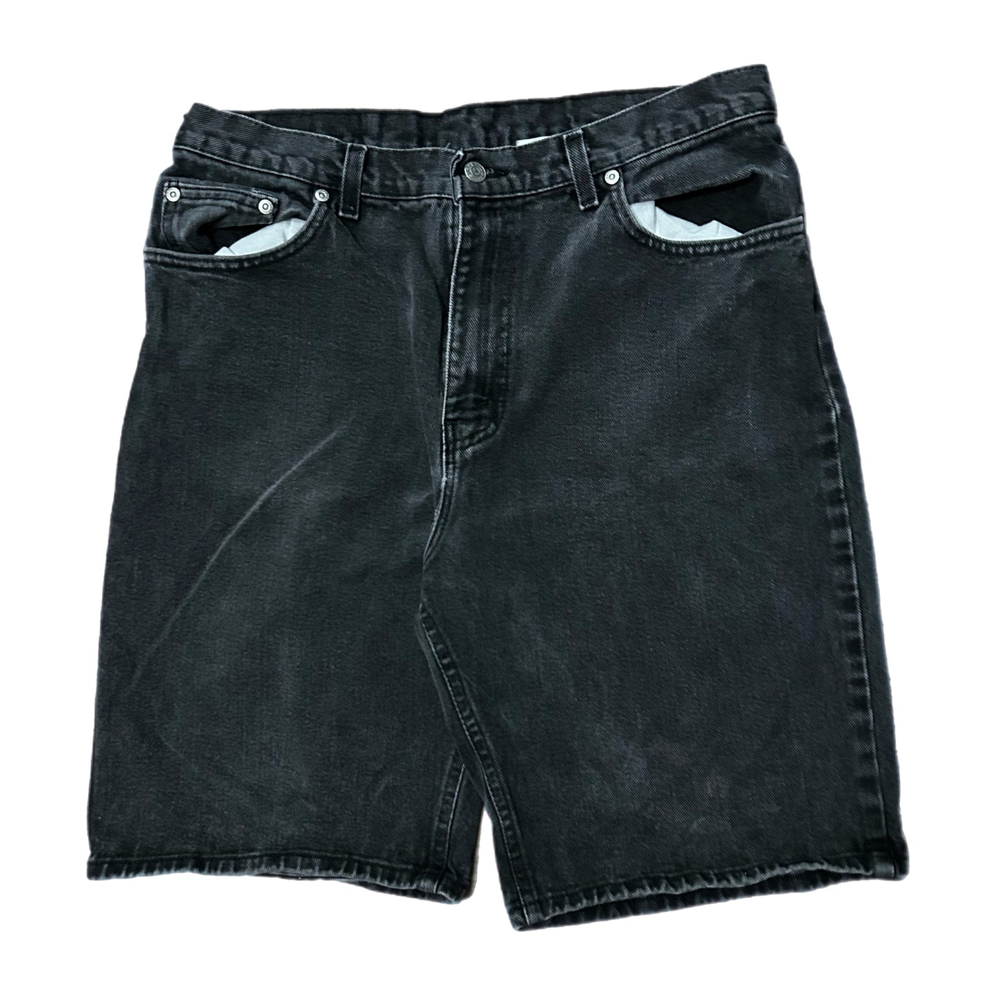 (33) Vintage Faded Glory Black Jean Shorts