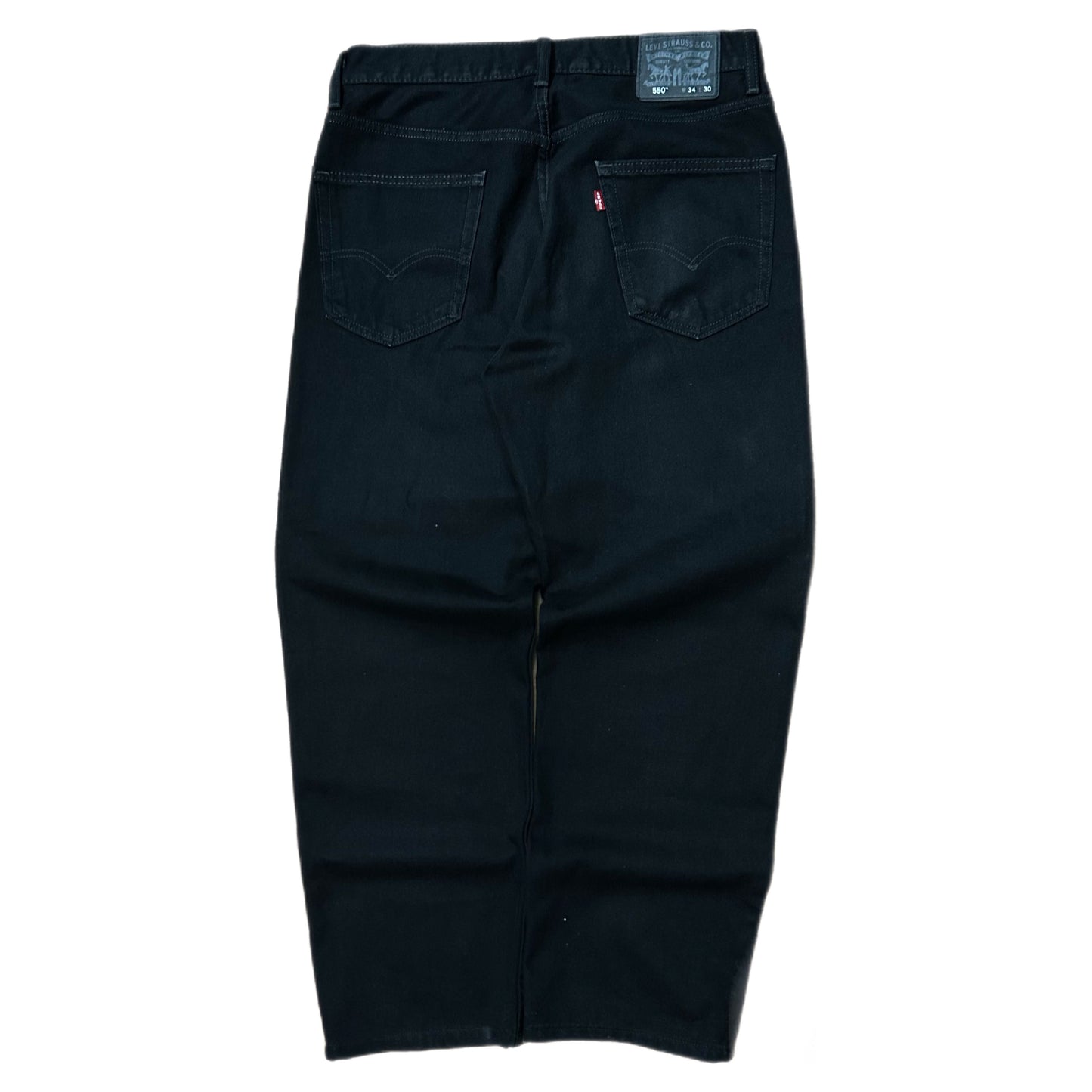 (34) Levi's 550 Loose Fit Black Denim Jeans