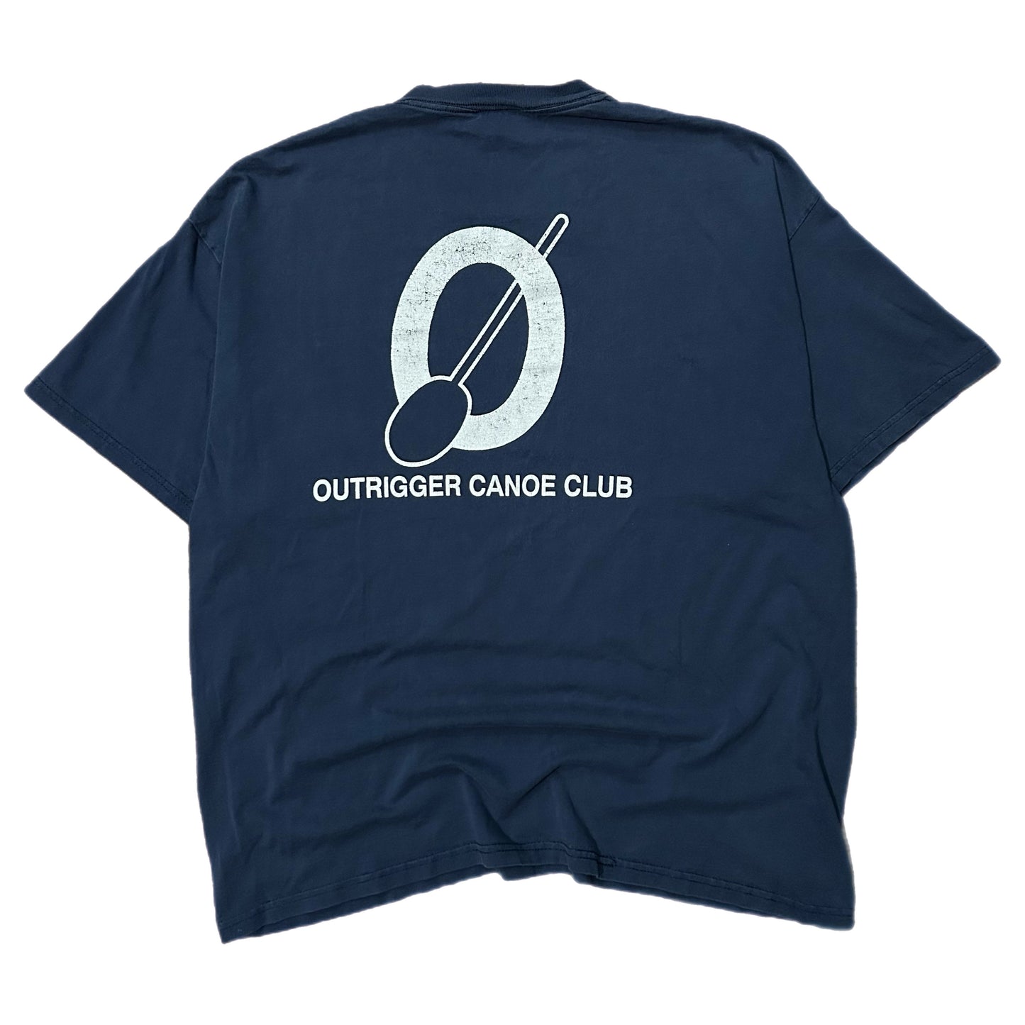 (XL) Vintage Outrigger Canoe Club Hawaii Navy Shirt
