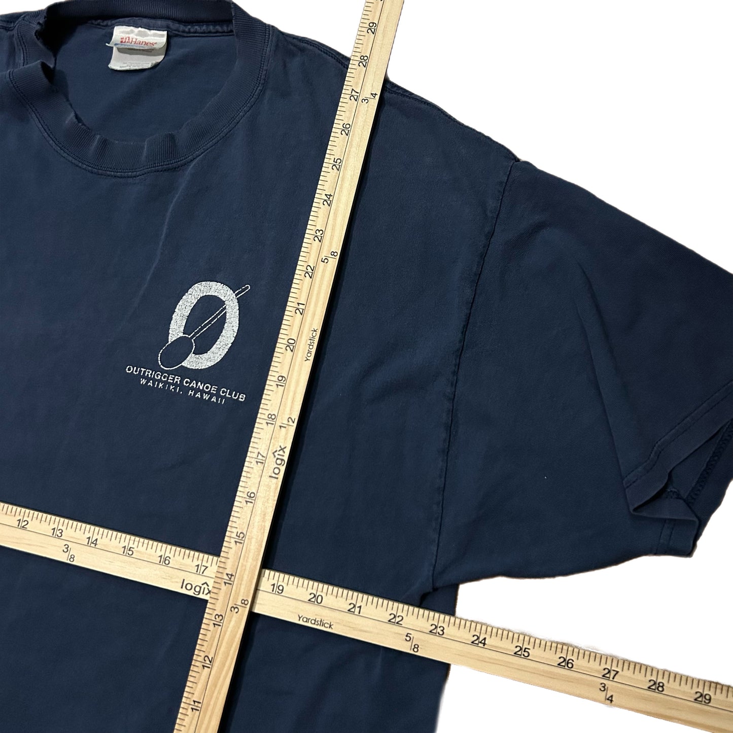 (XL) Vintage Outrigger Canoe Club Hawaii Navy Shirt