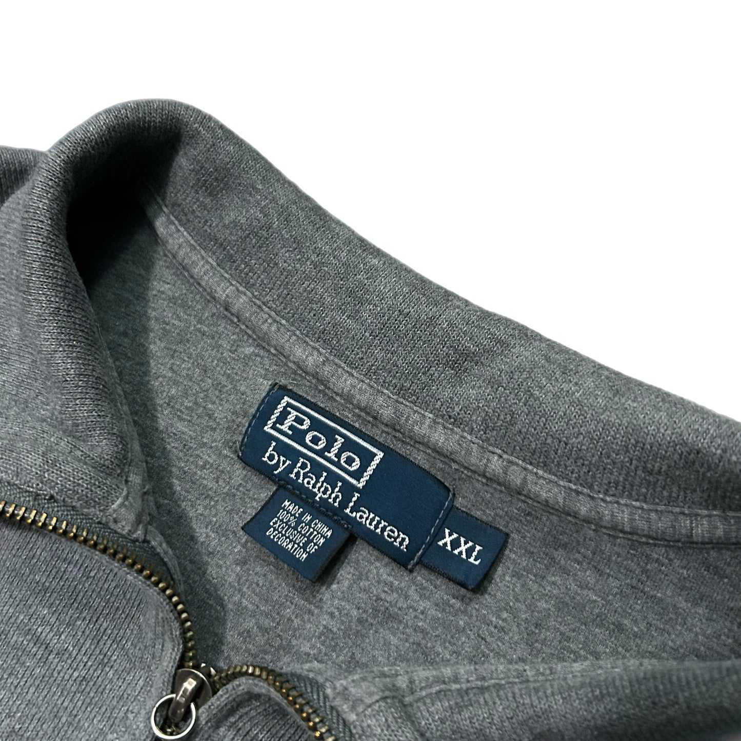 (XXL) Vintage Ralph Lauren Polo Grey Quarter-Zip Pullover