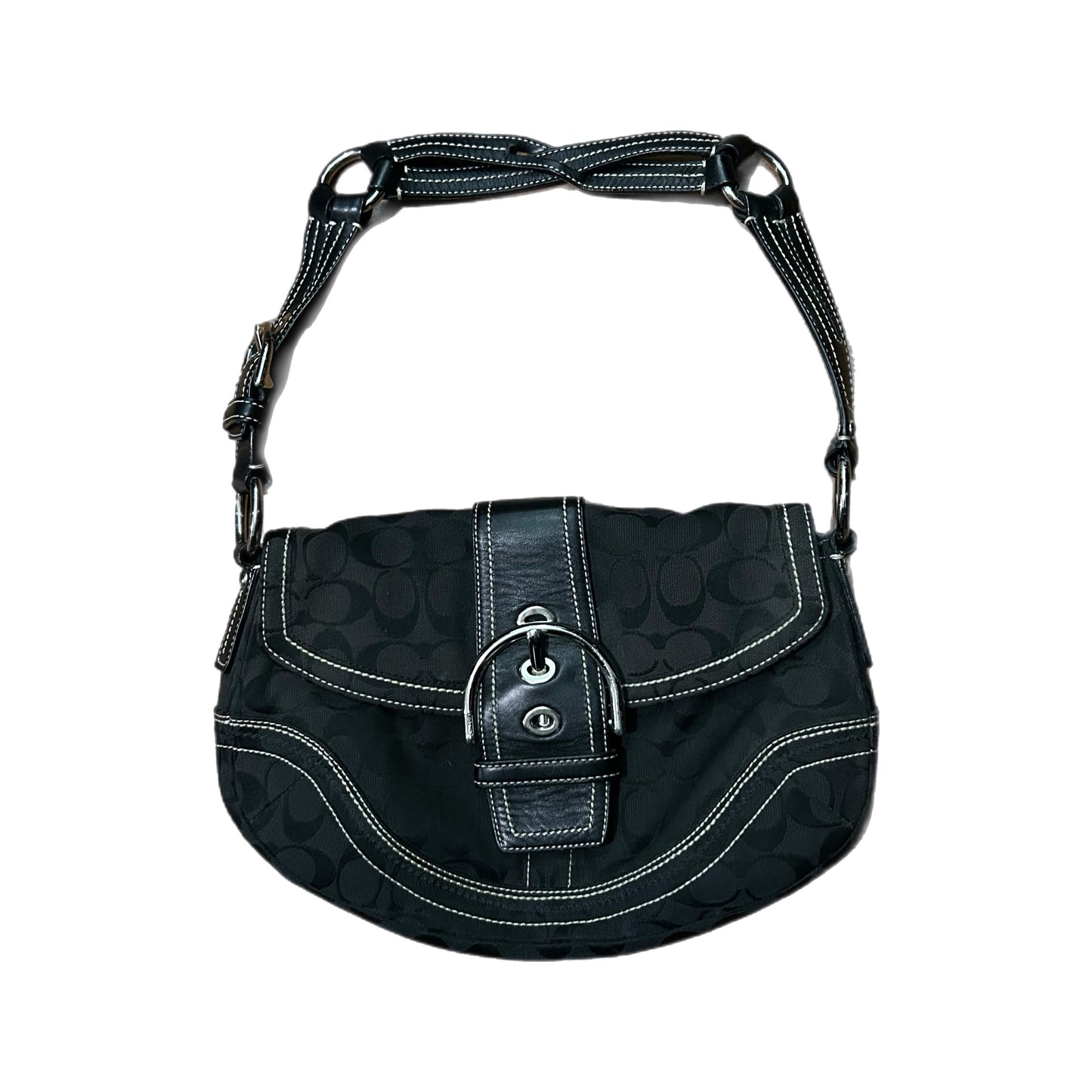 (OS) Vintage Coach Black Hand Bag