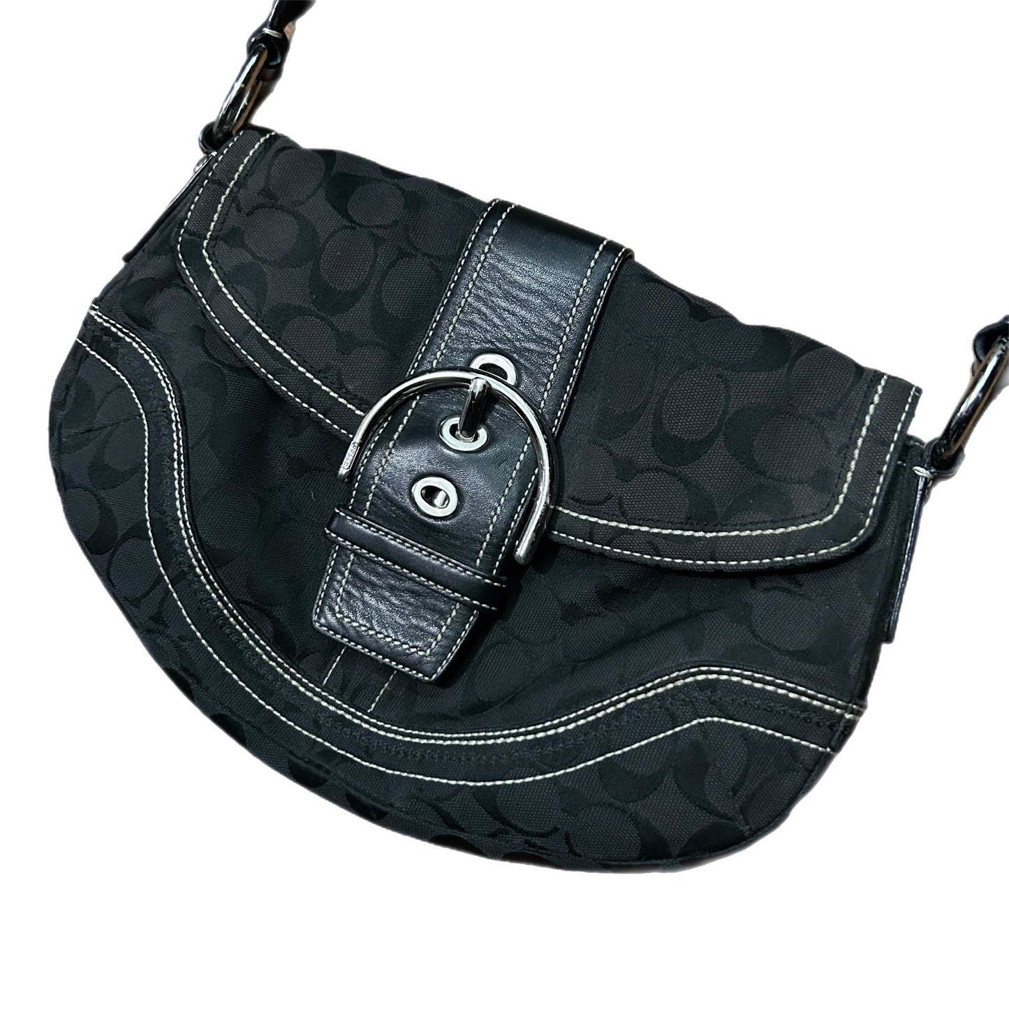 (OS) Vintage Coach Black Hand Bag