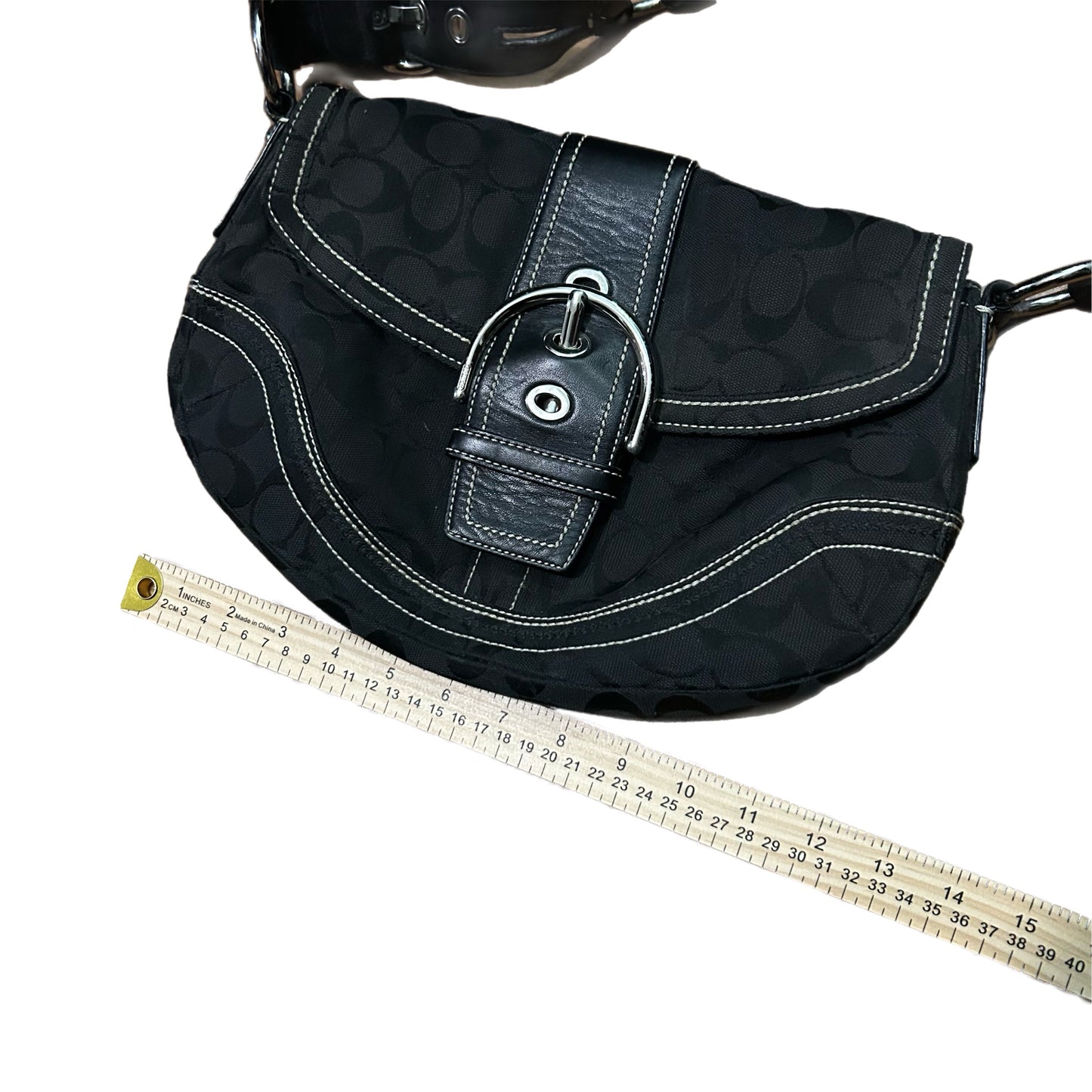 (OS) Vintage Coach Black Hand Bag