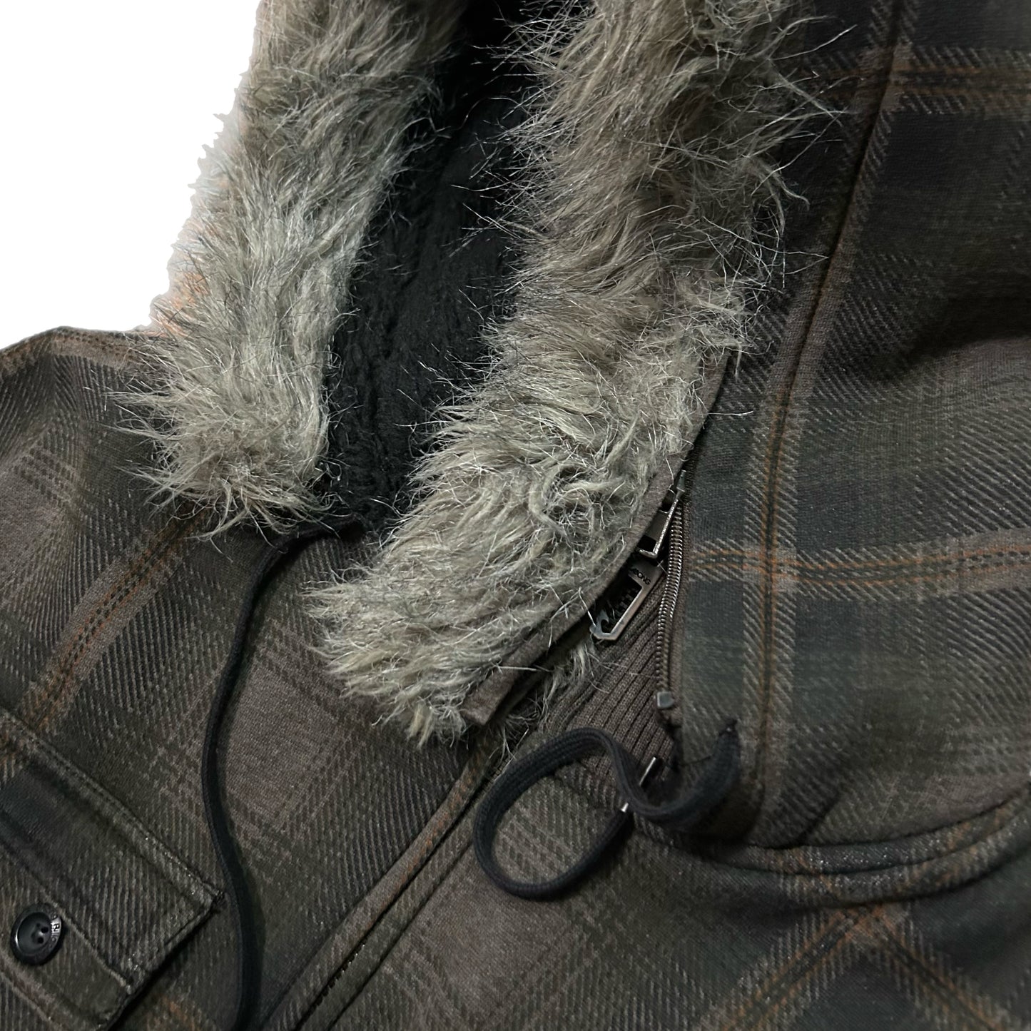 (M) Vintage Billabong Plaid Sherpa Jacket