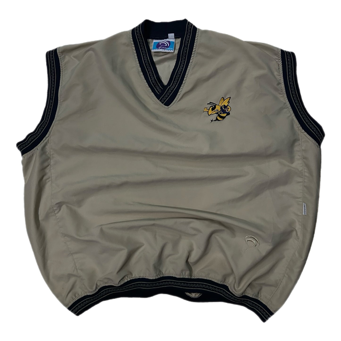 (L) Vintage Jammin Yellowjacket Beige Vest