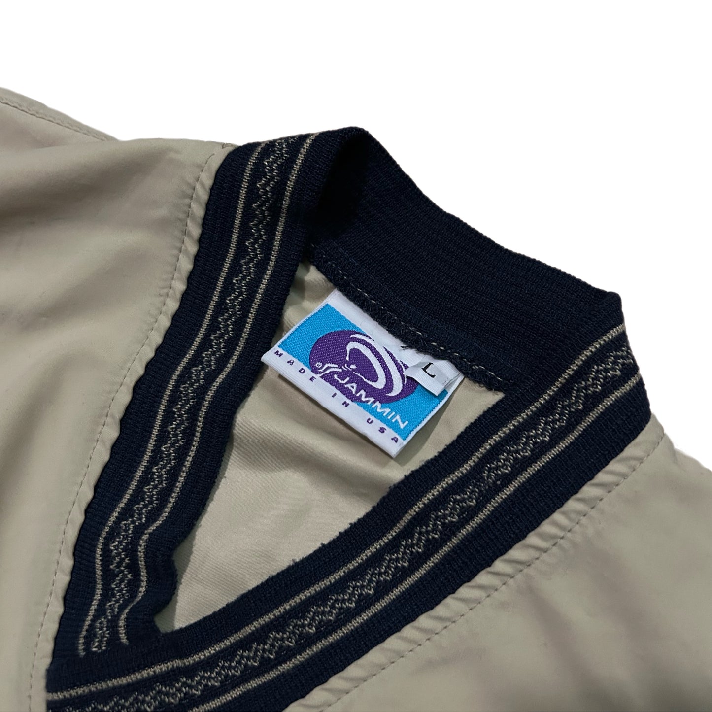 (L) Vintage Jammin Yellowjacket Beige Vest