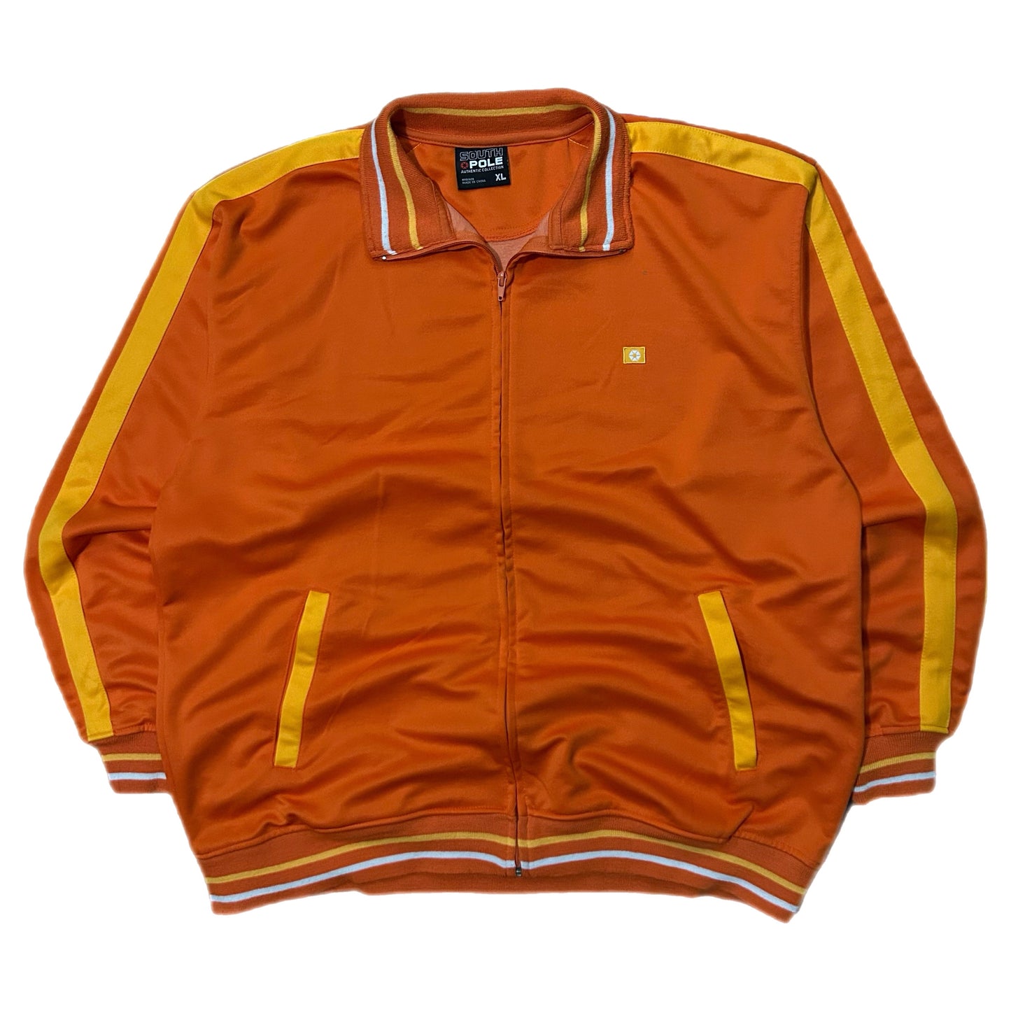 (XL) South Pole Orange Track Zip-Up Jacket
