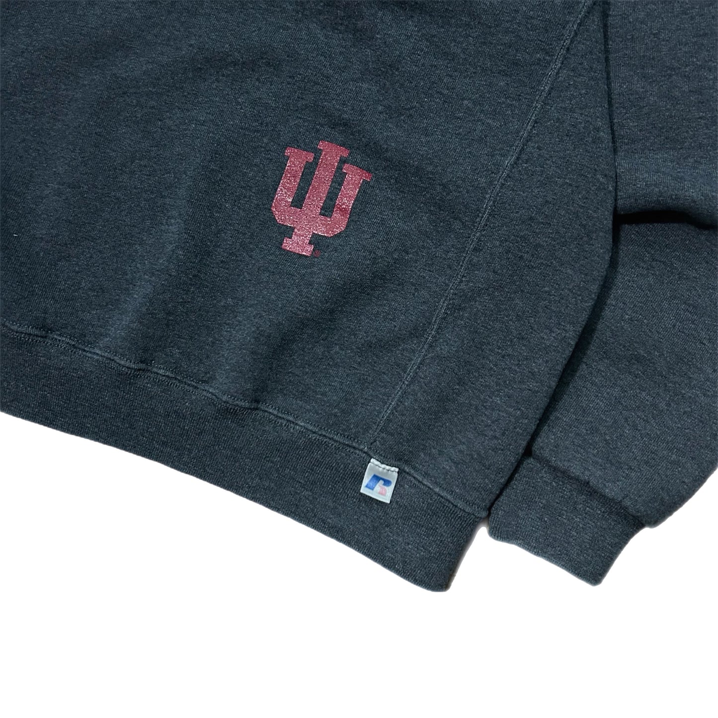 (XL) Russell Athletics Indiana Hoosiers Grey Crewneck