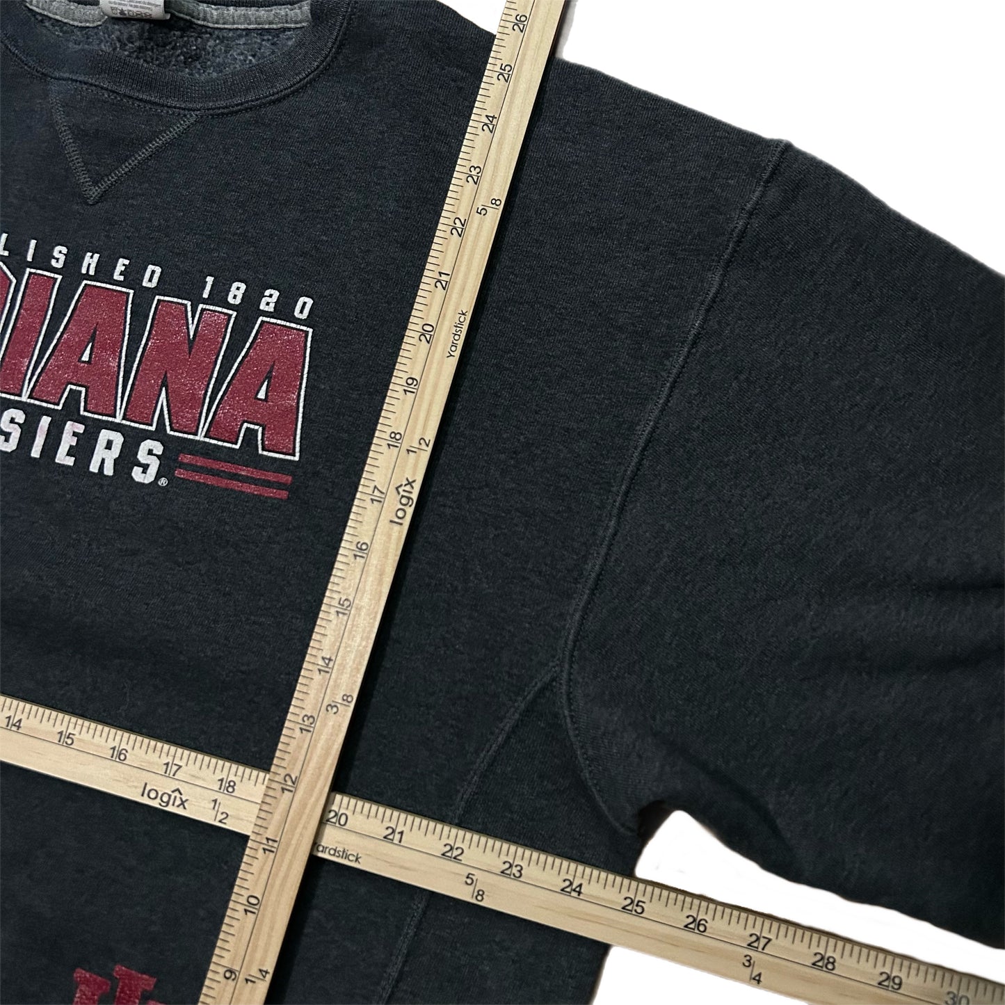 (XL) Russell Athletics Indiana Hoosiers Grey Crewneck