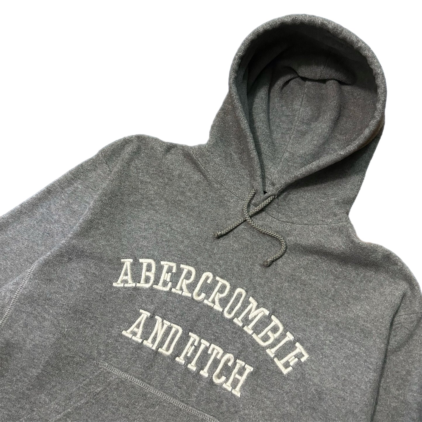 (L) Vintage Y2K Abercrombie & Fitch Grey Pullover Hoodie