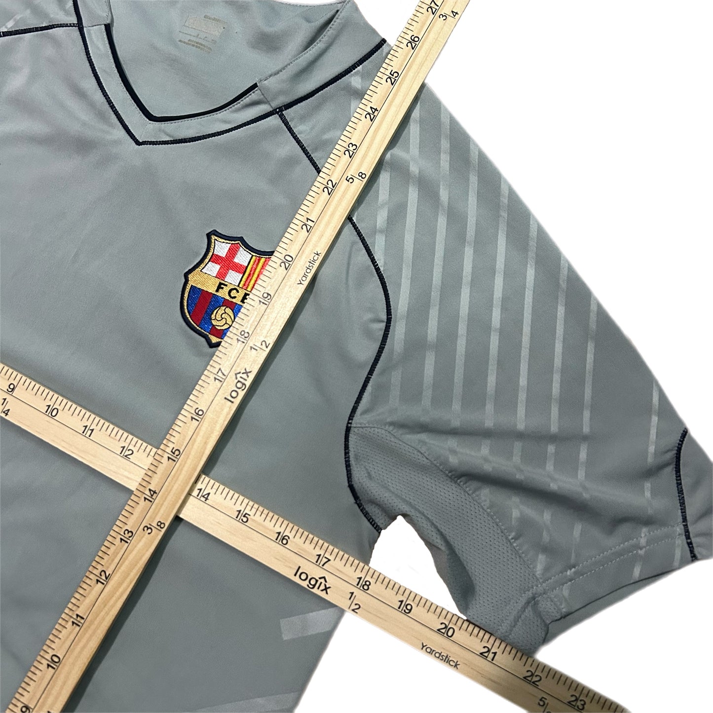 (S) Y2K FC Barcelona Grey Training Jersey