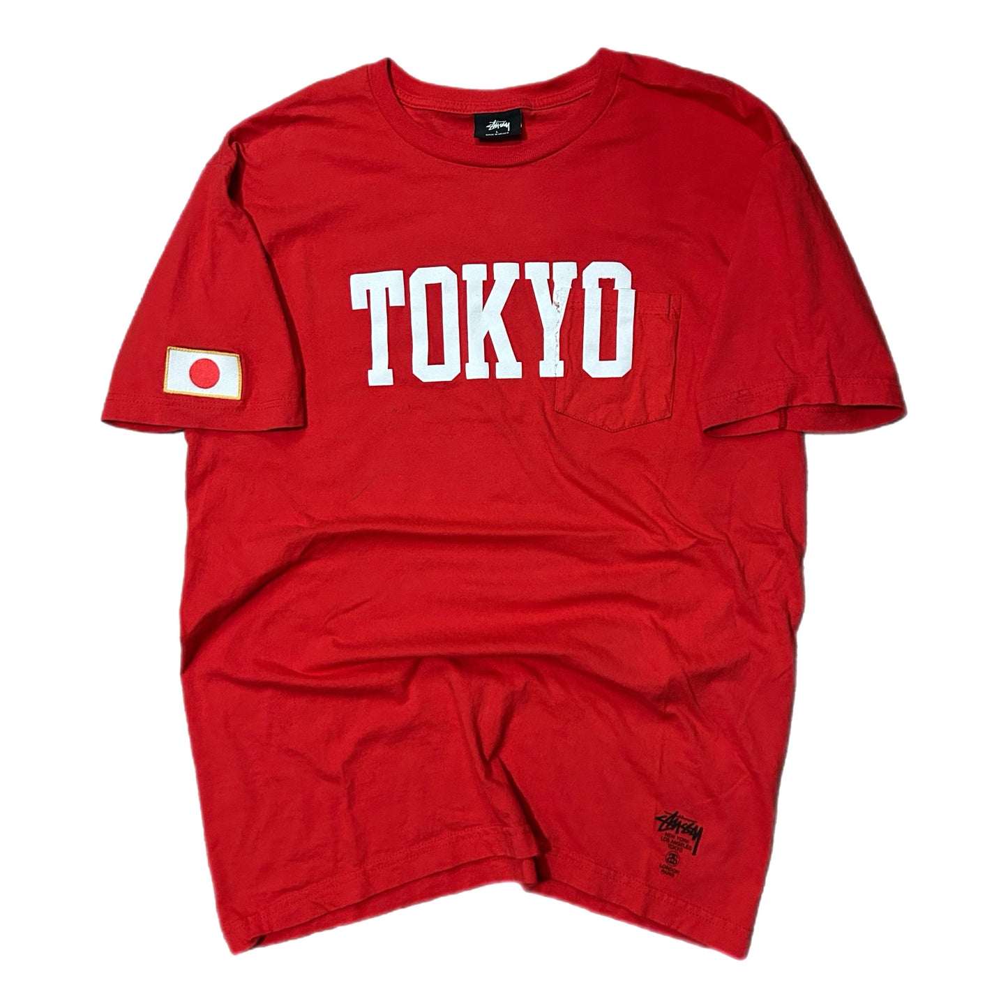 (L) Stussy Tokyo Red Pocket Tee