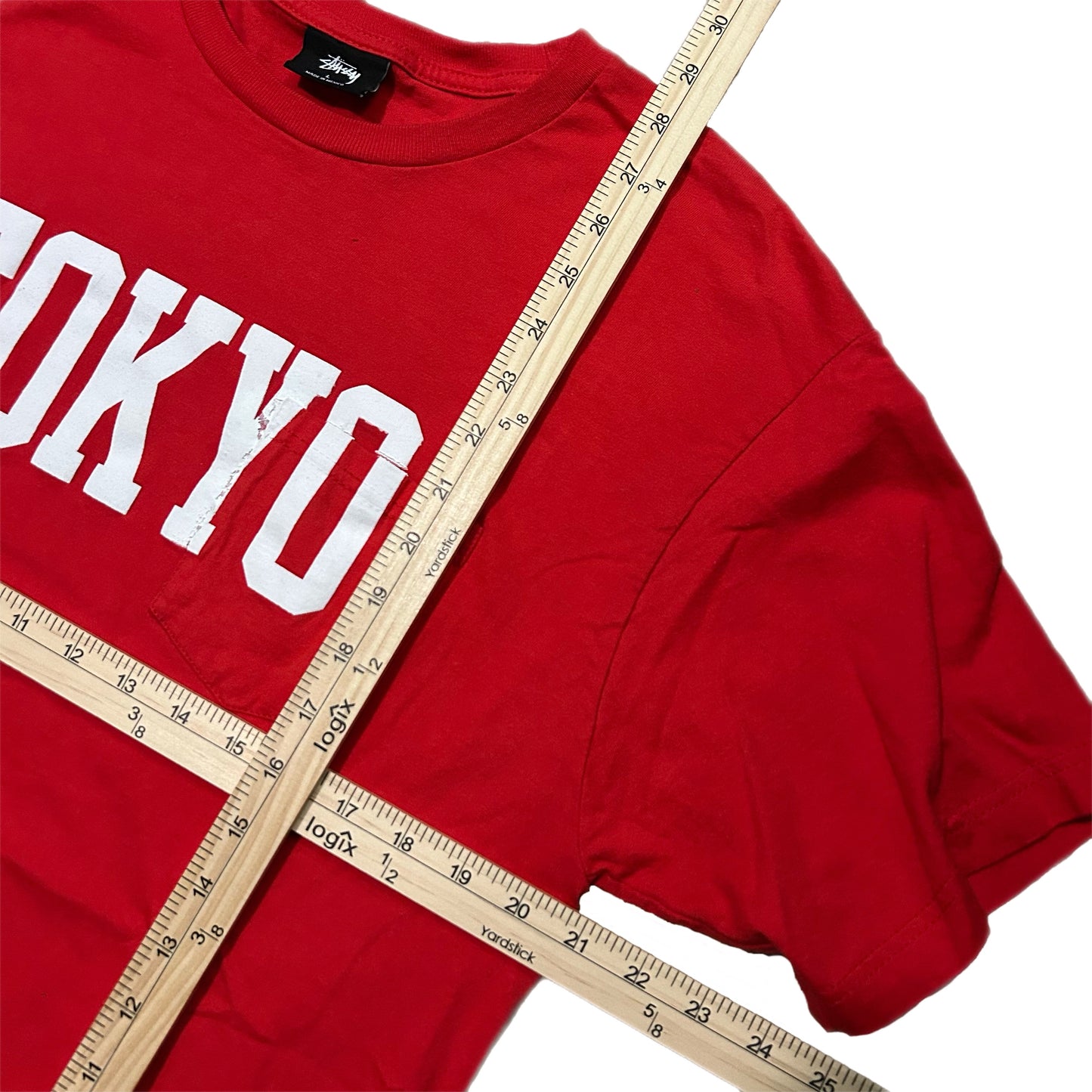 (L) Stussy Tokyo Red Pocket Tee