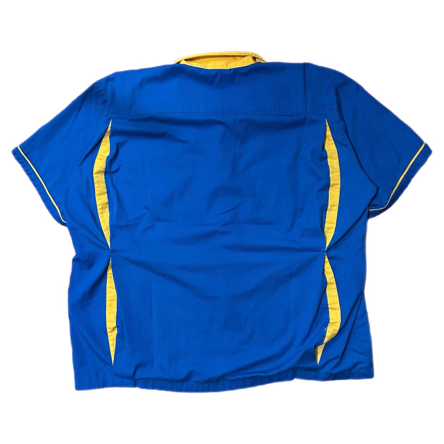 (XL) Vintage Batman Logo Embroidery Bowling Shirt
