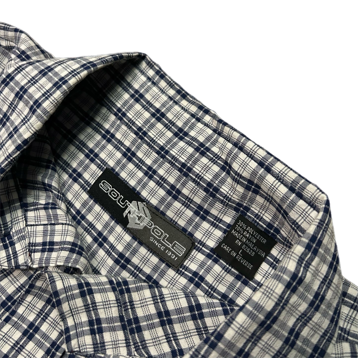 (L) Y2K South Pole Plaid Button-Up