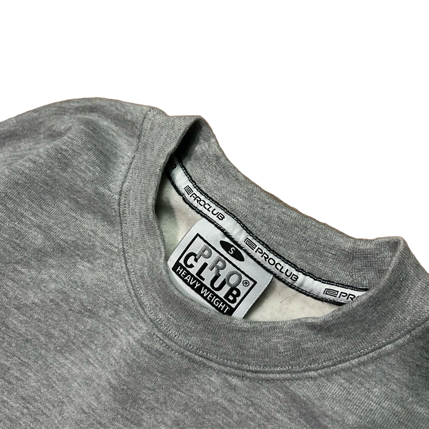 (S) Pro Club Heavyweight Grey Crewneck