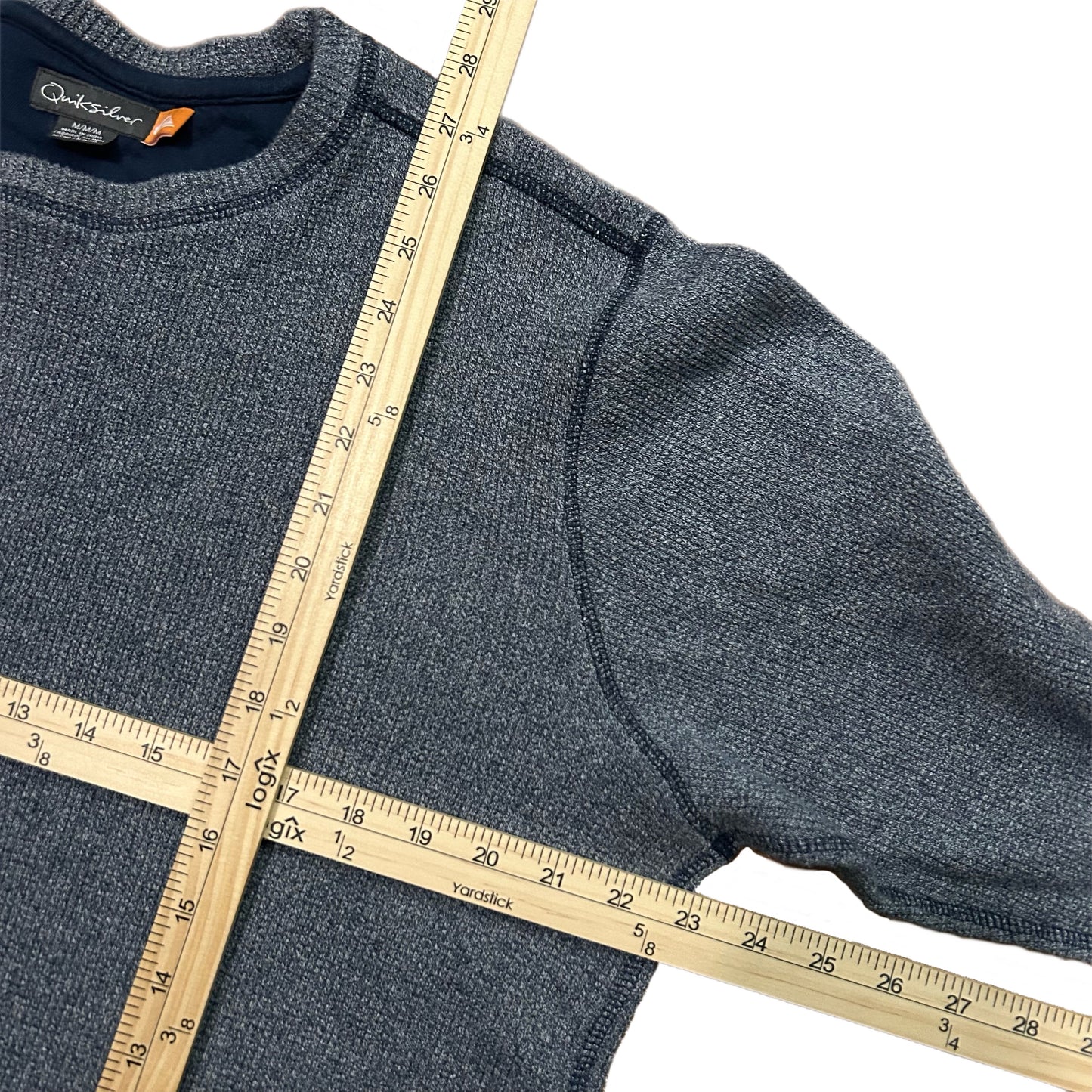 (M) Y2K Quicksilver Blue Knit Longsleeve