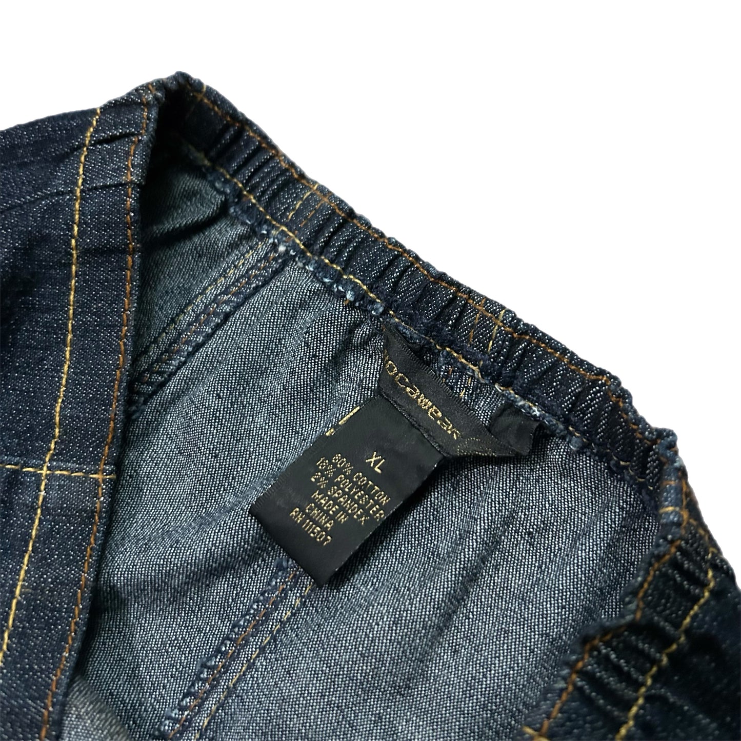 (XL) Y2K Rocawear Women's Blue Denim Skirt