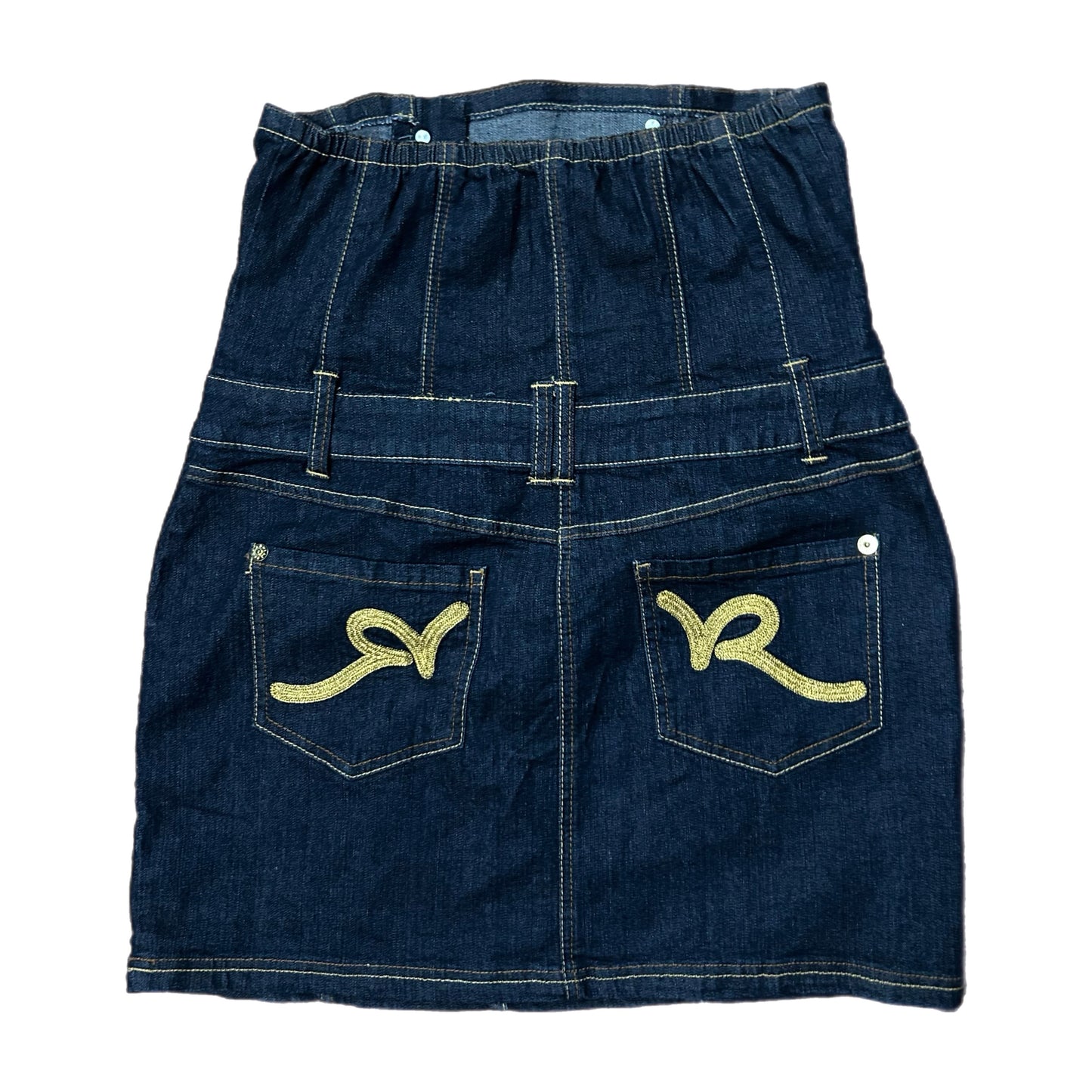 (XL) Y2K Rocawear Women's Blue Denim Skirt