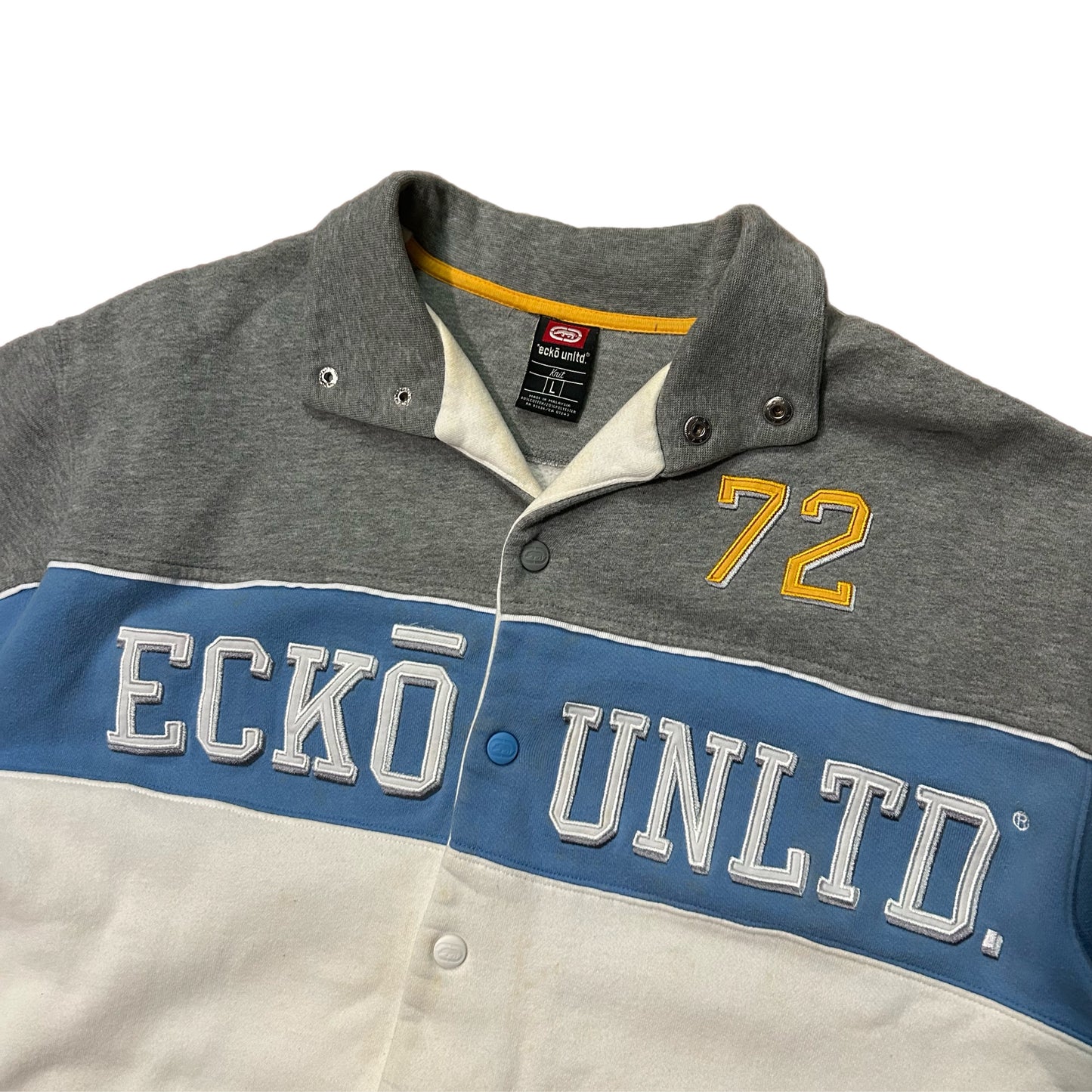 (L) Ecko Unltd Blue Gray Button Down