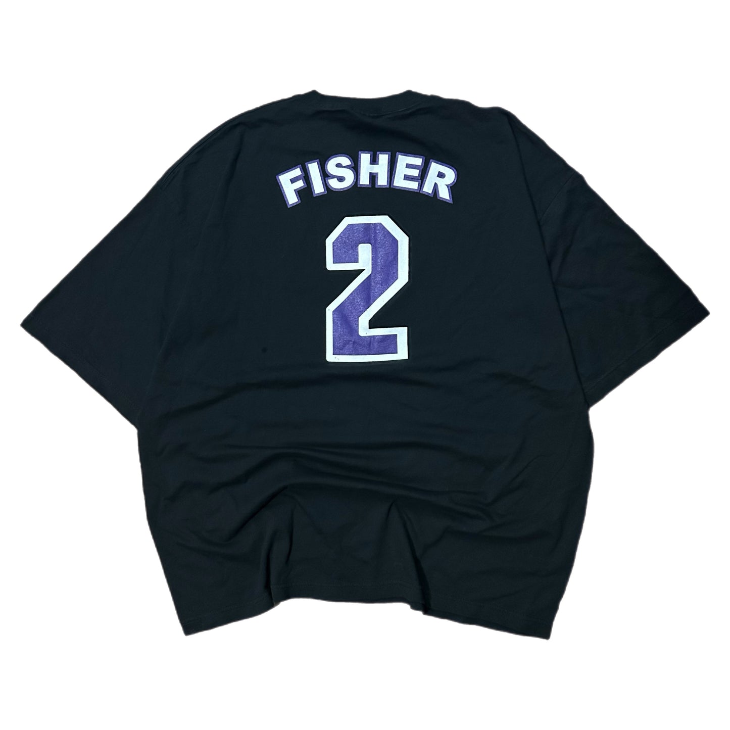 (XXXL) 2004 Los Angeles Lakers Derek Fisher Black Tee