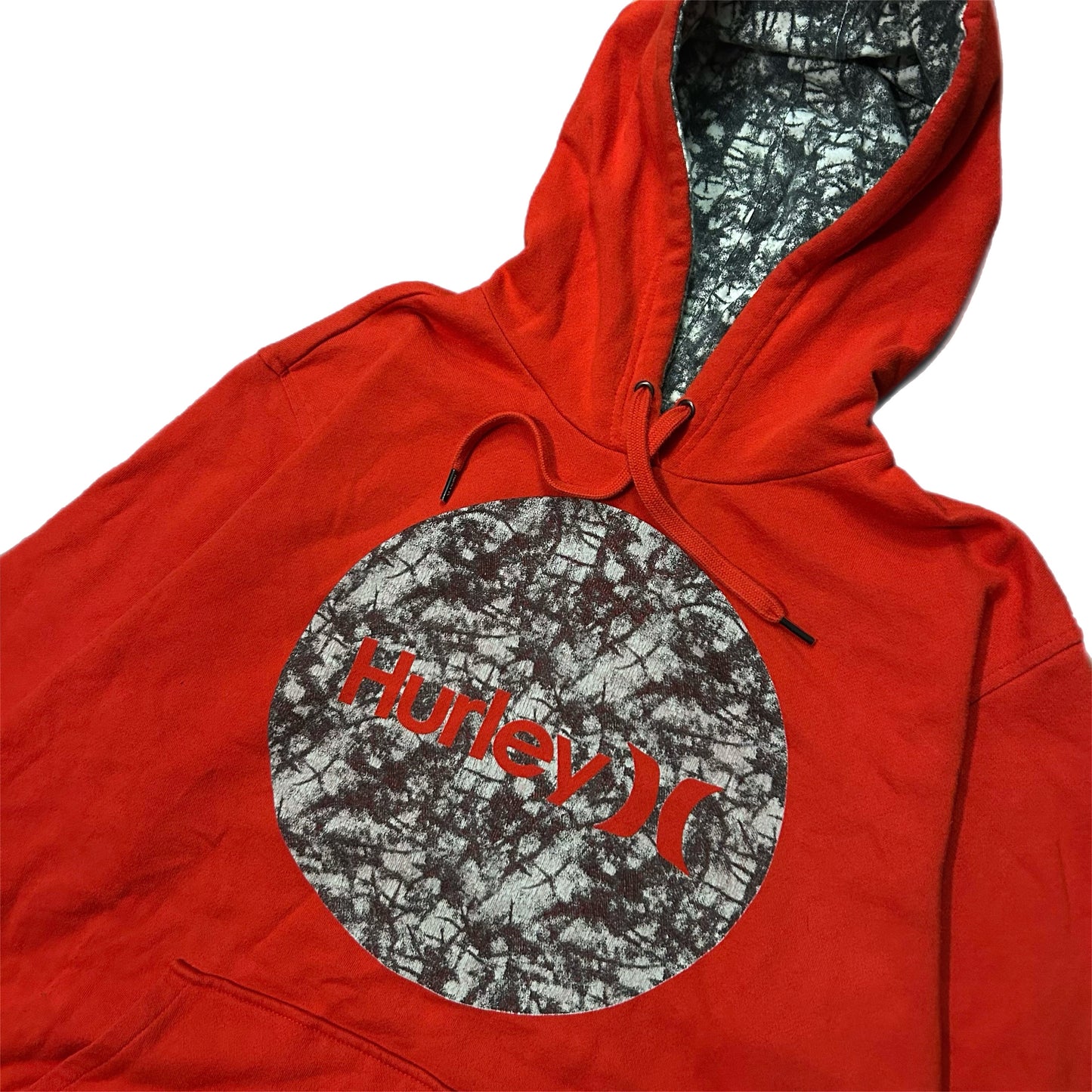 (XL) Vintage Hurley Full Moon Orange Pullover Hoodie