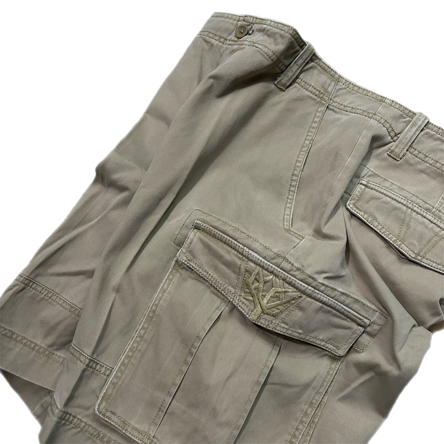 (36) Y2K Timberland Khaki Baggy Cargo Shorts