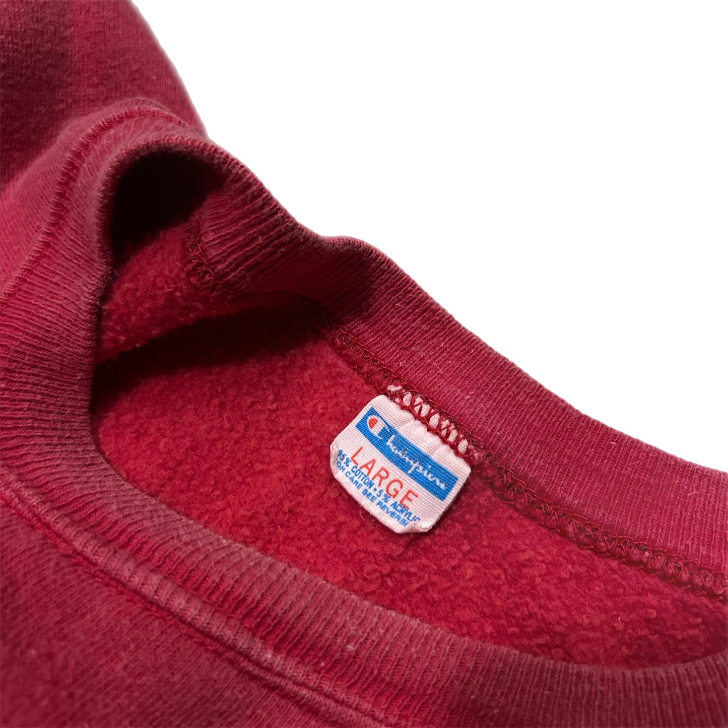 (L) 1970s Champion USC Pius X Red Crewneck