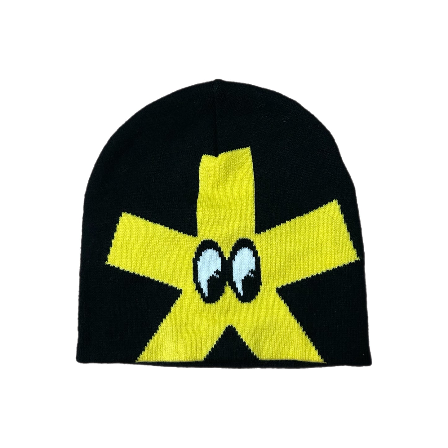 (OS) Asterisk Face Black Beanie