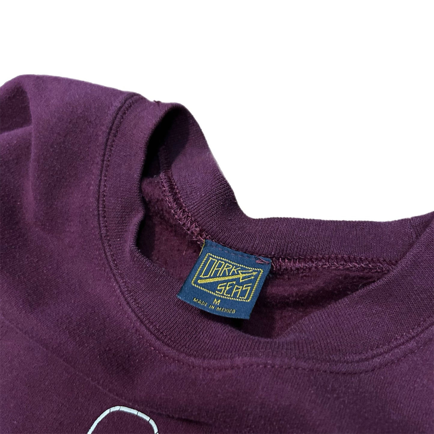 (M) Dark Seas Mermaid Burgandy Crewneck